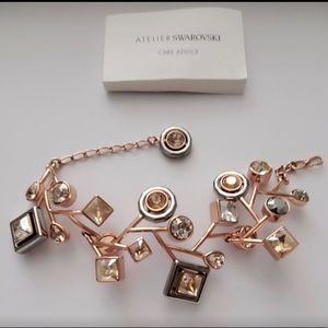 Atelier Swarovski by Peter Pilotto bracelet w/crystals in rose gold tone setting